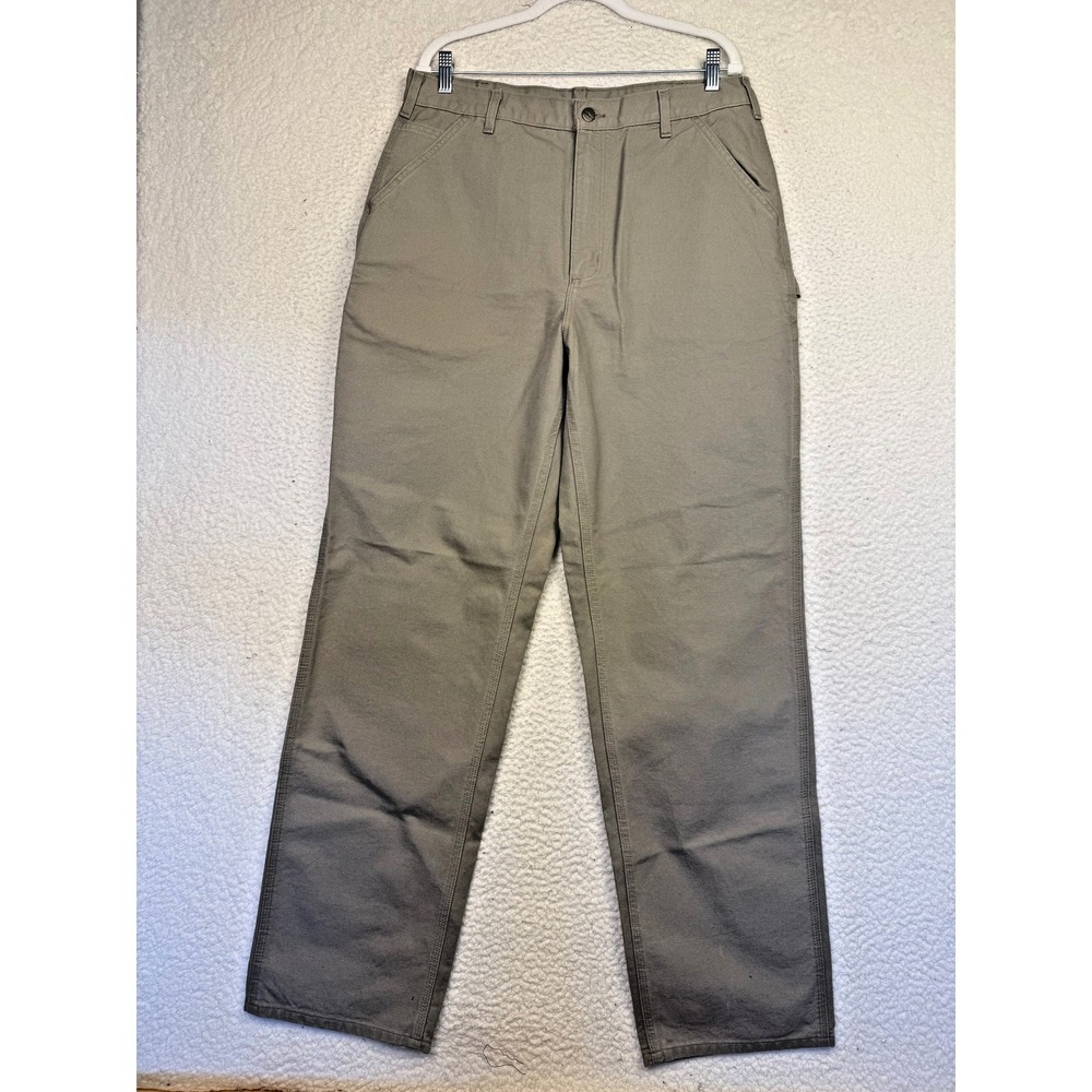 Carhartt Pants Mens 36x36 Beige B11 Original Dungaree Fit Carpenter Workwear